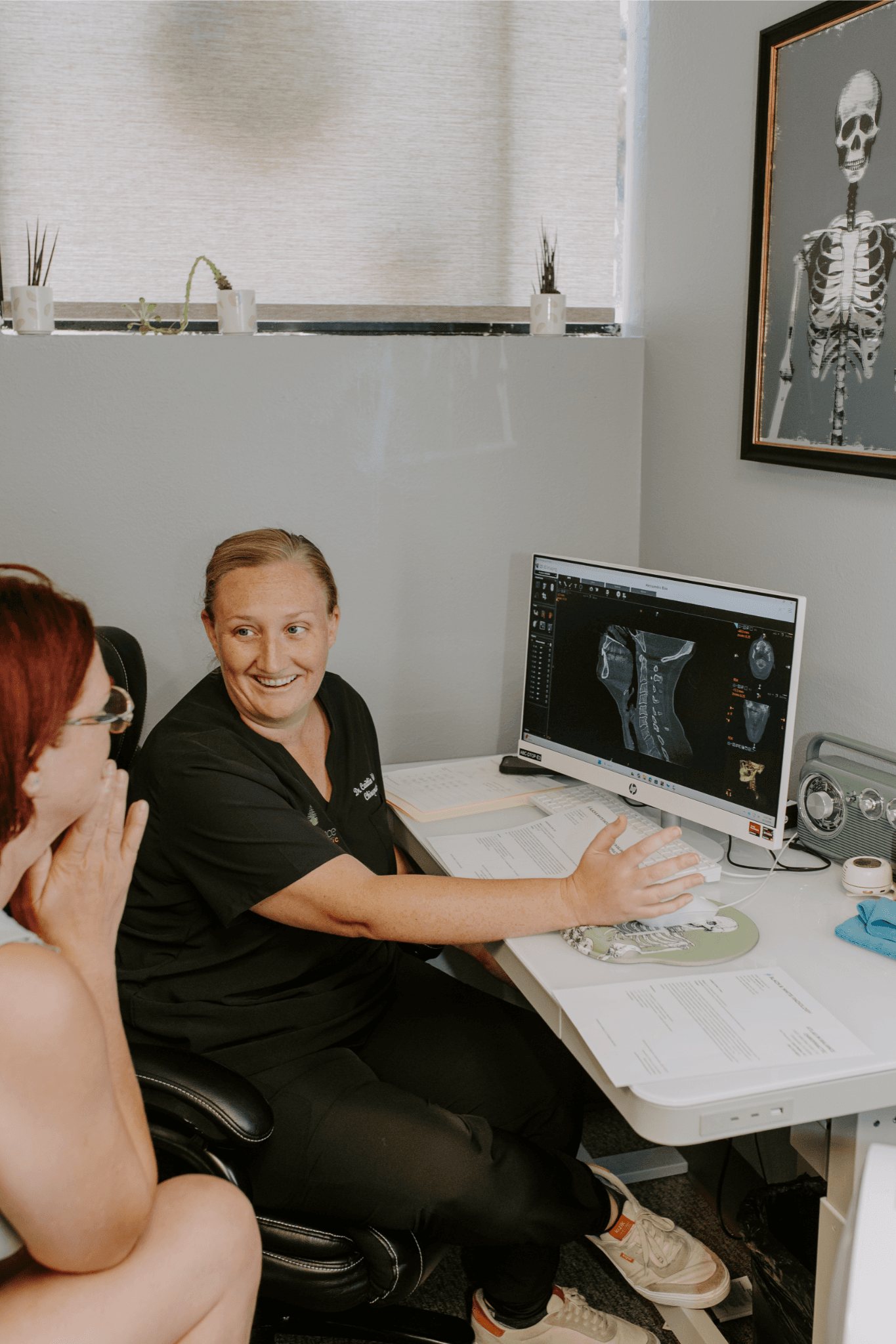 CBCT 3D scan of a patient's neck, which our Oceanside chiropractor uses to plan every adjustment